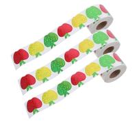 HAPINARY 3 Rouleaux Autocollants Pomme Laser Brillants Étiquettes Autocollantes pour Scellage de Boîtes et Emballages Alimentaires Stickers Fruits pour Fêtes de Noël Récompenses Enseignants