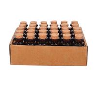 HAPINARY 30 Flacons en Verre Marron de 10ml Bouchon en Liège, Protection UV, Design Vintage Romantique, pour Décorations Maison et Messages Souhaits
