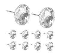 HAPINARY 30 Pièces Boutons Cristal avec Boucle Ronds Transparents pour Capitonnage Décoration DIY Meubles et Artisanat