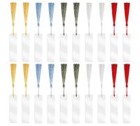 HAPINARY 30 Pièces Lot de Marque-pages Acryliques Transparents avec Pompons Colorés Rectangulaires Vierges pour Projets DIY Décoration Festive et Cadeaux Créatifs
