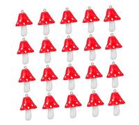 HAPINARY 30 pièces Mini Mushroom Pendants DIY Nature-inspired Mushroom Charms For Necklace Bracelet Scrapbooking Keychain Accessories