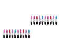 HAPINARY 30 Pièces Stylo à Bille Rouge à Lèvres Pour Femme Stylos à Encre Fantaisie Marqueur à Rouge à Lèvres De Signe D'école s Gel Plastique