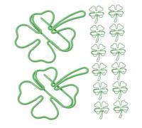 HAPINARY 30 Pièces Trombones Forme à Quatre Verts Décoratifs et Multifonctions pour Bureau Notes Photos et Classeurs