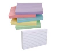 HAPINARY 300 pièces Cartes Index Colorées Lignées pour Préparation Aux Examens et Créatifs Papier avec Lignes pour Claire et Organisée