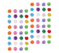 HAPINARY 300 Pièces Lot de 300 Balles à Pompons pour Chat 3 CM, Interactif en Peluche Coloré, Assortiment Anti-Stress pour Chatons et Chats D’Intérieur, Stimulation Mentale et Jeu Actif