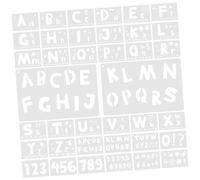 HAPINARY 36 pièces Pochoirs Lettres et Chiffres Plastique Réutilisables pour Peinture DIY Bricolage Artistique Lettres Alphabet et Modèles Faciles à Nettoyer