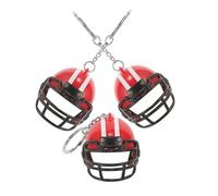 HAPINARY 3pièces Lot De Breloques Mini Casques Pour Porte-clés Décoratif Pour Fans De Rugby Hockey Football Sac à Dos Et Collectionneurs