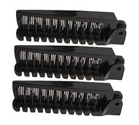 HAPINARY 3pièces Peigne De Voyage Pliable Anti-statique Pour Garçon Fille Et Adultes Design Portable Dents Lisses Adapté Aux Perruques Et Extensions Noir Obsidienne