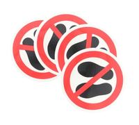HAPINARY 4 pièces Autocollants de Sécurité Étiquette Avertissement Interdiction de Marcher Stickers de Signalisation pour Entrepôts et Usines Facile à Appliquer et