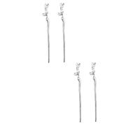 HAPINARY 4 Pièces baguettes de cheveux géométriques en métal cheveux strass charmes de lacet pinces cheveu hairpin barrettes à cheveux épingle à cheveux accessoires pour cheveux fille
