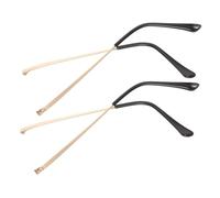 HAPINARY 4 Pièces Branches de Lunettes Métal Bras de Remplacement à Double Denture de Réparation pour Branches de Lunettes de Soleil Kit DIY Facile et Résistant