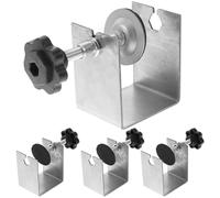 HAPINARY 4 Pièces Clip de Fixation pour Panneau de Tiroir en Acier Inoxydable Argenté, Pince sans Bavure pour Installation Précise Lors du Montage D'armoires