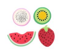 HAPINARY 4 Pièces Éponges de Forme de Fruits pour Garçons Filles Bain Exfoliant Doux Éponge Colorée Accessoires Lavage Garçon Fille Fun et Portable Couleur Aléatoire