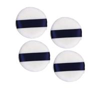 HAPINARY 4 Pièces Houppettes Rondes Velours Doux avec Ruban Houppettes Professionnelles et Filles Applicateurs Peau Douce pour Fond de Teint et Sèche