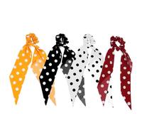 HAPINARY 4 pièces Lot Élastiques Cheveux à avec Nœud Ruban Mousseline Accessoires Durables pour Queue de Cheval Bandeaux Simples pour Femme et Fille Maintien Confortable Couleur Aléatoire