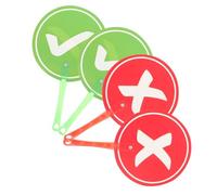 HAPINARY 4 Pièces Paddles Réutilisables pour Vote Classe Double Face Oui Non Interaction Enseignant-élève pour Activités et Compétitions Maternelle