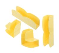 HAPINARY 4 Pièces Stabilisateur de Parc à Jeux au Sol en Plastique Jaune Panneau Attention Garçon et Filles, Accessoire Sécurisé et Clip Réutilisable pour Tapis de Jeux Bébé