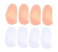 HAPINARY 4Paires Hydratantes Gel pour Fissures Silicone Blanches Couleur Chair