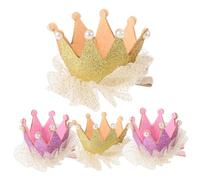 HAPINARY 4pièces Couronnes Dentelle Décoratives Pour Garçon Fille Épingles à Cheveux Chic Et Accessoire De Fête Pour Filles