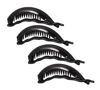 HAPINARY 4pièces Large Dolphin Banana Hair Clip Set Easy to Use for Various Hairstyles