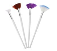 HAPINARY 4pièces Pinceaux De Maquillage Éventail Outils Cosmétiques Pour Application De Masque Facial Pinceaux Applicateurs Pour Visages