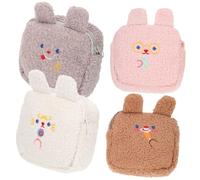 HAPINARY 4pièces Rangement Serviette Hygiénique Sacs Menstruels Capacité Spacieuse Motifs Adorables pour Tampons et Serviettes