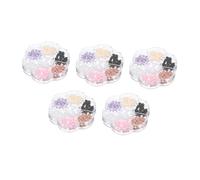 HAPINARY 5 Boîtes Boîte Boîtes Nail Supplies Bijoux Nœud Résine Décoration DIY Accessoires Manucure Compact et Filles