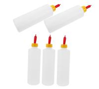 HAPINARY 5 Ensembles 400 Ml Bouteille De Lait De Chèvre En Plastique Bouteille D'Allaitement Pour Bétail Pichet À Lait D'Agneau Seau À Lait De Bétail Biberon De Bouteille Réutilisable