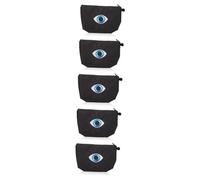 HAPINARY 5 Pièces Oeil du Diable Trousse de Toilette pour Femme Trousse de Maquillage Femme Boite de Rangement Caisse de Rangement Portefeuille Trousse de Maquillage de Voyage Polyester