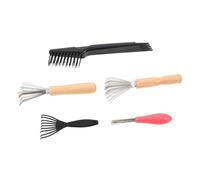 HAPINARY 5 Pièces Outil de Nettoyage Brosse à Cheveux Compact avec Crochets Ergonomiques pour Enlever Cheveux et Saleté Portable pour Maison et Voyage