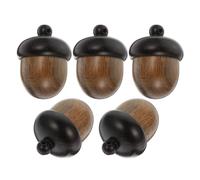 HAPINARY 5 Pièces Pendentifs Gland Bois à Ouvrir pour Bijoux DIY Décoration Festive Multicolore Coffret Naturel pour Collier Création Artisanale et Cadeaux