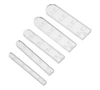 HAPINARY 5 Pièces Set de Guides Arc-Ciel Acrylique Transparent pour Argile Polymère Règles Épaisseur pour Modelage de Bijoux et Boucles Oreilles Pâte Polymère