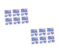 HAPINARY 50 Feuilles tatouage drapeau national autocollant tatouage temporaire étanche monde drapeaux temporaires imperméables temporaires du drapeau national