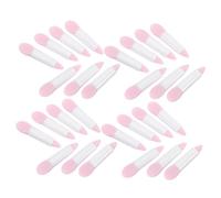 HAPINARY 50 Pièces Applicateurs Silicone pour et Yeux Double Embout Brosse Maquillage pour Masque à Paupières Gloss Rose