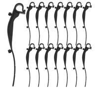 HAPINARY 50 Pièces Clips de Protection de Gouttière en Plastique Noir Crochets Fixes pour Fixation de Grille et Maintenance de Gouttières