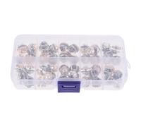 HAPINARY 50 pièces Lot de Boutons Pression Collier Bijou Épingle Sécurité Sans Couture pour Chemises Femmes Protection Anti-exposition Accessoire Léger et Facile à Utiliser