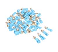 HAPINARY 50 Pièces Tassels For DIY Projects Colored PU Leather Pendants With Loop Lightweight Multi-purpose Faux Leather Charms For Jewelry Making Handbag And Keychain Decorations