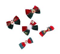 HAPINARY 5Pcs Christmas Red And Green Hairpin Knot Knot Hair Clip Coil Hair Hair Bows Christmas Childpins Hair Barrettes For Childre