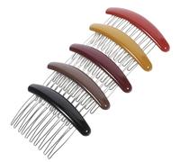 HAPINARY 5pcs Peignes à Cheveux Décoratifs pour Femmes en Métal et Acrylique, Maintien Ferme sans Déformation, Accessoires pour Coiffure Élégante Lors de Bals ou Autres Occasions