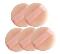 HAPINARY 5pièces Houppette Maquillage Ronde Floquée Pour Poudre Fond De Teint Anti-ombres Blush Portable Confortable