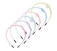 HAPINARY 6 pièces Bandeaux pour Filles avec Design Cœur Pailleté Serre-tête Coloré Dégradé Arc-ciel Accessoires Cheveux Garçon Fille pour Fêtes et Jeux