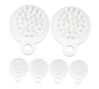 HAPINARY 6 pièces Brosse Massage Cuir Chevelu Blanche Brosse Nettoyage Cheveux Exfoliante Peigne Ergonomique pour Soin et Relaxation Cuir Chevelu Adaptée à Différents Types de Cheveux