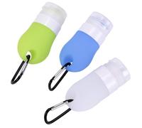 HAPINARY 6 pièces Flacons Cosmétiques Silicone Non Corrosifs pour Voyage Tubes Rechargeables pour Lotions et Fond de Teint avec Porte-clés Colorés Pratiques