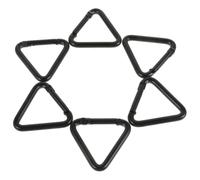 HAPINARY 6 Pièces Porte-clés de Camping en Aluminium Noir, Mousqueton Triangulaire Multifonction pour Garçon et Filles et Adultes, Clip de Sécurité pour Randonnée et Activités en Plein Air
