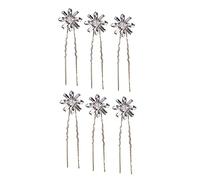 HAPINARY 6 pièces Set de Épingles U Cristal Floral pour Mariage Accessoires de Cheveux Élégants Bijoux Tête Mariage pour Événements et Fêtes