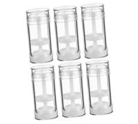 HAPINARY 6 Pièces tube déodorant grattoir ampoule manchons cosmétique pôle blush stick stick destructeur d'odeur conteneurs tube vide sous-tube de rouge à lèvres comme Transparent