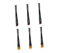 HAPINARY 6pièces Brosse à Sourcils Mini à Double Tête Outil De Toilettage Des Cils Peigne à Sourcils Pour Fille Manche Court Pratique