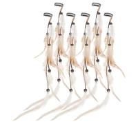 HAPINARY 6pièces Pinces à Cheveux Plumes Bohème Vintage Extensions Ethniques pour Femmes Coiffure Festival Carnaval Lot de Clips Décoratifs Légers et Faciles à Poser