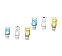 HAPINARY 6pièces Set De Flacons Voyage Silicone Squeezable Contenants Cosmétiques Portables Pour Lotion Et Articles De Toilette Giraffe Cheval Blanc Bleu