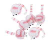 HAPINARY 6pièces Souris Jouet Peluche pour Chat Lot Herbe à Chat Jouet De Dentition Et Auto-Jeu pour Chaton Mignon Et Réaliste